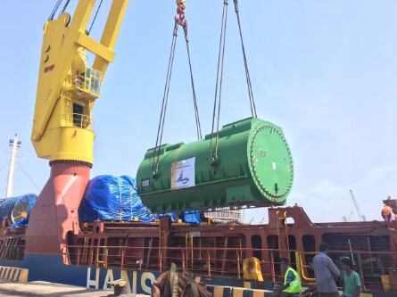 金德物流助力中汽國際印度Meenakshi 2×350MW火電項目定子等設備國際運輸圓滿完成